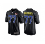 Men's Los Angeles Rams #77 Andrew Whitworth Black 2022 Super Bowl LVI Game Stitched Jersey