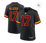 Men's Washington Commanders #17 Terry McLaurin Black Nike Hail Raiser Game Stitched Jersey