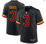 Men's Washington Commanders #3 Diggs Black Nike Hail Raiser Game Stitched Jersey