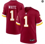 Mens Washington Commanders #1 Rachaad White Nike 2026 Burgundy Vapor F.U.S.E.Limited Jersey