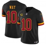 Men's Washington Commanders #10 Tress Way Black 2026 F.U.S.E. With 4-Star C Patch Vapor Limited Football Stitched Jersey