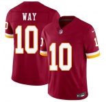 Men's Washington Commanders #10 Tress Way Burgundy 2026 F.U.S.E. Vapor Limited Football Stitched Jersey