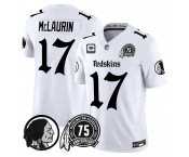 Men's Washington Commanders #17 Terry McLaurin White 75TH Patch 2026 F.U.S.E. Hail Raiser Alternate Vapor Limited Stitched Football Jersey