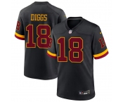 Men's Washington Commanders #18 Stephon Diggs Black 2026 Hail Raiser Alternate Vapor Limited Stitched Football Jersey
