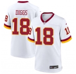 Men's Washington Commanders #18 Stephon Diggs White Vapor Limited Stitched Football Jersey
