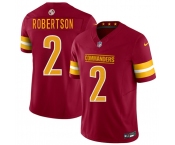 Men's Washington Commanders #2 Amik Robertson Burgundy F.U.S.E. Vapor Limited Football Stitched Jersey