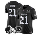 Men's Washington Commanders #21 Sean Taylor Black  75TH Patch 2026 F.U.S.E. Hail Raiser Alternate Vapor Limited Stitched Football Jersey