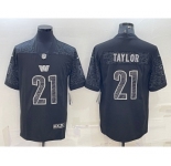 Men's Washington Commanders #21 Sean Taylor Black Reflective Limited Stitched Football Jersey