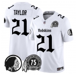 Men's Washington Commanders #21 Sean Taylor White 75TH Patch 2026 F.U.S.E. Hail Raiser Alternate Vapor Limited Stitched Football Jersey