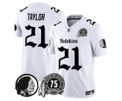 Men's Washington Commanders #21 Sean Taylor White 75TH Patch 2026 F.U.S.E. Hail Raiser Alternate Vapor Limited Stitched Football Jersey