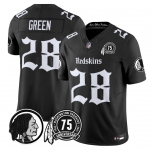 Men's Washington Commanders #28 Darrell Green 75TH Patch 2026 F.U.S.E. Hail Raiser Alternate Vapor Limited Stitched Football Jersey