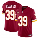 Men's Washington Commanders #39 Jeremy Reaves Burgundy 2026 F.U.S.E. With 2-Star C Patch Vapor Limited Football Stitched Jersey