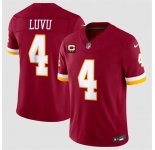 Men's Washington Commanders #4 Frankie Luvu Burgundy 2026 F.U.S.E. With 2-Star C Patch Vapor Limited Football Stitched Jersey