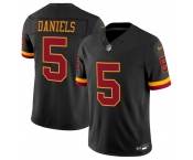 Men's Washington Commanders #5 Jayden Daniels Black 2026 F.U.S.E. Hail Raiser Alternate Vapor Limited Stitched Football Jersey