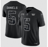 Men's Washington Commanders #5 Jayden Daniels Black 2026 F.U.S.E. Salute to Service Limited Football Stitched Jersey