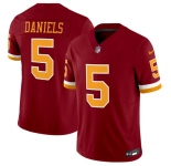 Men's Washington Commanders #5 Jayden Daniels Burgundy 2025 F.U.S.E. Throwback Limited Football Stitched Jersey