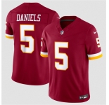 Men's Washington Commanders #5 Jayden Daniels Burgundy 2026 F.U.S.E. Vapor Limited Football Stitched Jersey