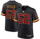 Men's Washington Commanders #52 Sonny Styles Black 2026 F.U.S.E. Hail Raiser Alternate Vapor Limited Stitched Football Jersey