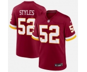 Men's Washington Commanders #52 Sonny Styles Burgundy 2026 NFL Draft Game Jersey