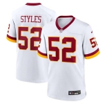 Men's Washington Commanders #52 Sonny Styles White 2026 NFL Draft Game Jersey
