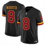 Men's Washington Commanders #8 Marcus Mariota Black 2026 F.U.S.E. Hail Raiser Alternate Vapor Limited Stitched Football Jersey