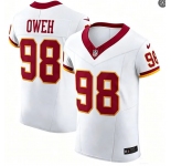 Mens Washington Commanders #98 Odafe Oweh Nike 2026 White Away Vapor F.U.S.E.Limited Jersey