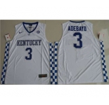 Kentucky Wildcats #3 Edrice Adebayo White Basketball Stitched NCAA Jersey