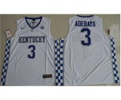 Kentucky Wildcats #3 Edrice Adebayo White Basketball Stitched NCAA Jersey