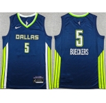 Men's Dallas Wings #5 Paige Bueckers Navy Stitched Basketball Jersey