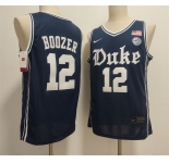 Men's Duke Blue Devils #12 Cameron Boozer Navy Stitched Basketball Jersey