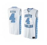 North Carolina Tar Heels #4 Isaiah Hicks White College Basketball Jersey