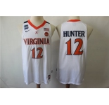 Virginia Cavaliers 12 DeAndre Hunter White College Basketball Jersey