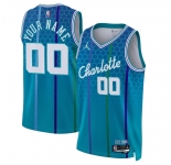 Charlotte Hornets Jordan 2022 Brand Teal  stripe Custom Basketball Jersey