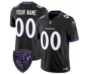 Men's Baltimore Ravens Active Player Custom Black 2026 F.U.S.E. Alternate Vapor Limited Football Stitched Jersey