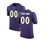 Men's Baltimore Ravens Customized Purple Team Color Vapor Untouchable Custom Elite Football Jersey