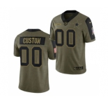 Men's Dallas Cowboys ACTIVE PLAYER Custom 2021 Olive Salute To Service Limited Stitched Football Jersey
