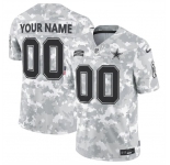 Men's Dallas Cowboys Active Player Custom 2024 F.U.S.E Arctic Camo Salute To Service Limited Stitched Football Jersey