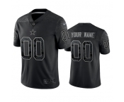 Men's Dallas Cowboys Active Player Custom Black Reflective Limited Stitched Football Jersey