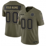 Men's Dallas Cowboys Active Player Custom Olive 2025 F.U.S.E. Salute to Service Limited Football Stitched Jersey