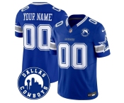 Men's Dallas Cowboys Active Player Custom Royal 2025 F.U.S.E Dallas City Patch Vapor Untouchable Limited Football Stitched Game Jersey