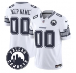 Men's Dallas Cowboys Active Player Custom White 2025 F.U.S.E Dallas City Patch Vapor Untouchable Limited Football Stitched Game Jersey
