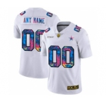Men's Dallas Cowboys Custom White Multi-Color 2020 Football Crucial Catch Limited Football Jersey