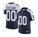 Men's Dallas Cowboys Customized Navy Blue Throwback Alternate Vapor Untouchable Custom Limited Football Jersey