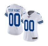 Women's Dallas Cowboys White Road Customized Jersey
