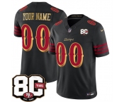 Men's San Francisco 49ers Active Player Custom Black 80th Anniversary Patch “Rivalries” 2026 F.U.S.E. Vapor Untouchable Limited Football Stitched Jersey