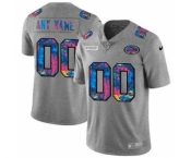 Men's San Francisco 49ers Custom Multi-Color Greyheather 2020 Crucial Catch Vapor Untouchable Limited Football Jersey