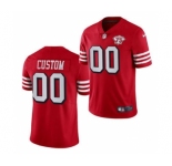 Men's San Francisco 49ers Customized Red 75th Anniversary Throwback Vapor Limited Football Stitched Jersey