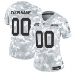Women's New York Jets Active Player Custom 2024 F.U.S.E Arctic Camo Salute To Service Limited Stitched Jersey