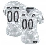 Women's Los Angeles Rams Active Player Custom 2024 F.U.S.E Arctic Camo Salute To Service Limited Stitched Football Jersey