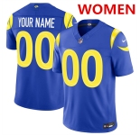 Women's Los Angeles Rams Active Player Custom Royal 2026 F.U.S.E. Vapor Limited Football Stitched Jersey